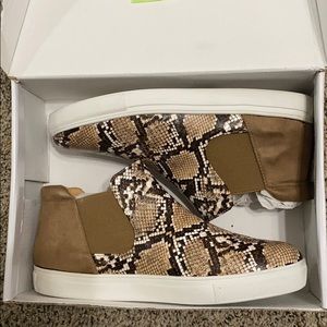 Animal print slip on sneakers